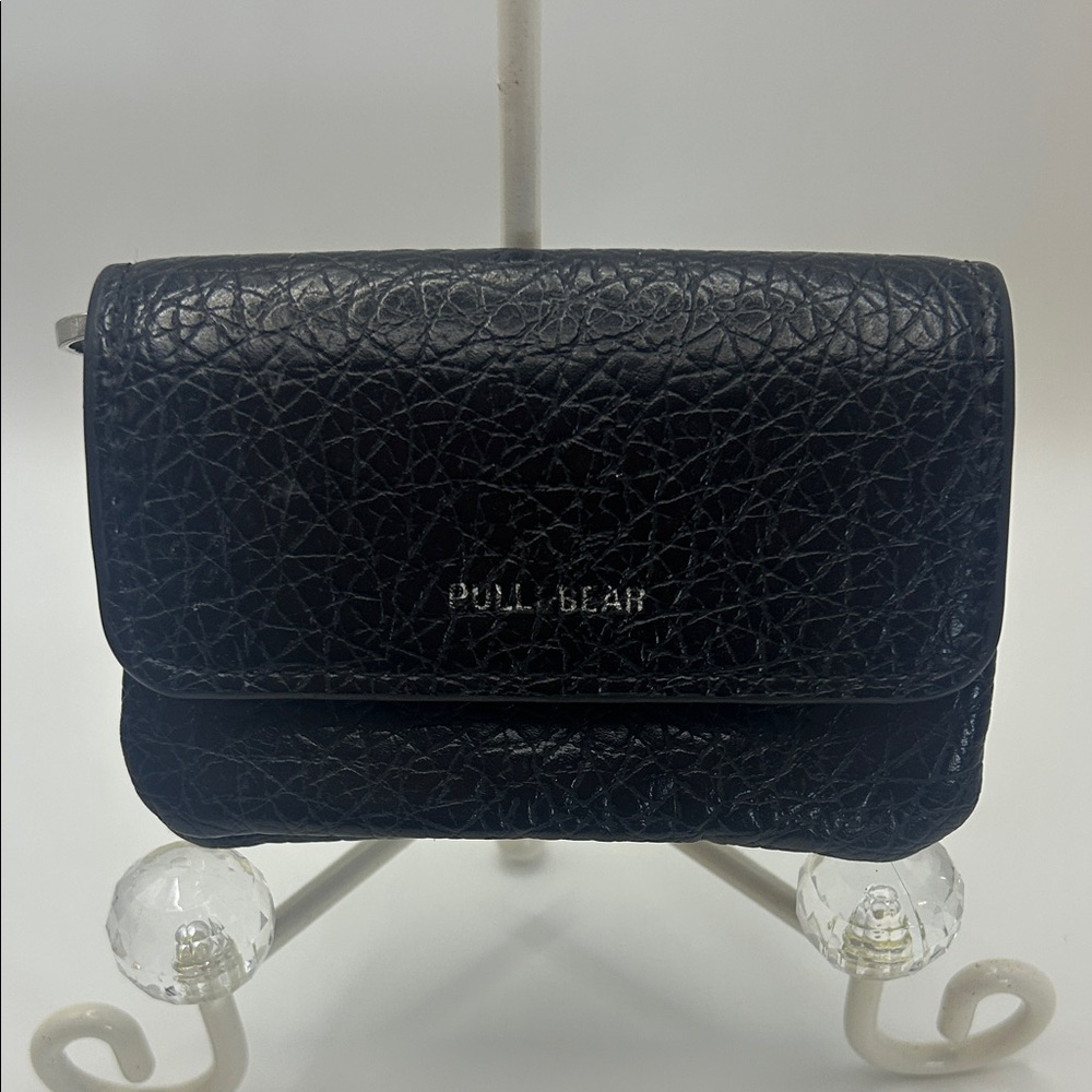 Pull&Bear Black Textured Mini  Wallet